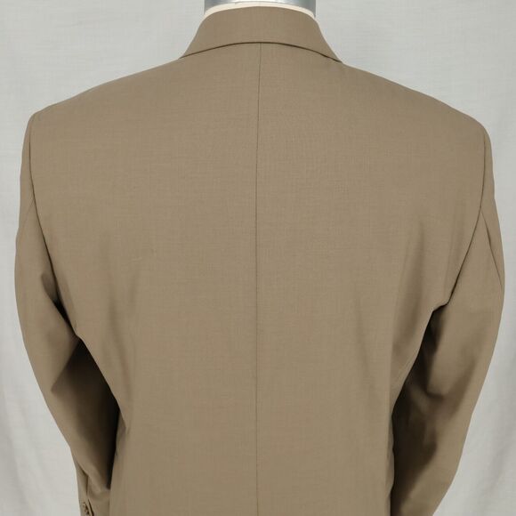 Jos A Bank Sport Coat Mens 46L Beige Tan Wool Jacket Two Button Lined - Picture 10 of 16